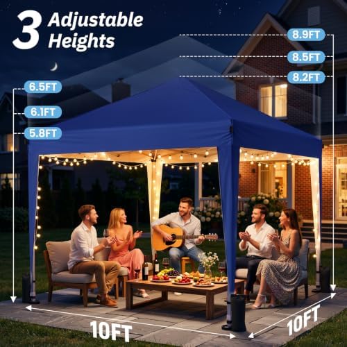 10x10 Pop Up Canopy Tent with 4 Sidewalls, Portable Outdoor Shelter - Image 2