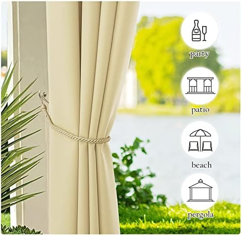 NICETOWN 2 Panels Outdoor Curtains - Image 6