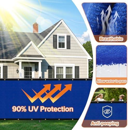 6ftx50ft Fence Privacy Screen Heavy Duty 170 GSM Windscreen & Dustproof Fabric - Image 3
