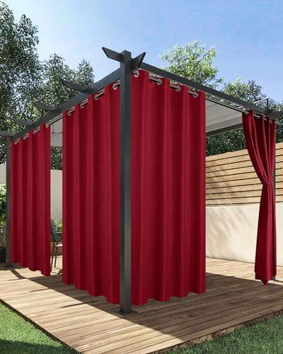 HolidayIdeas Red Outdoor Curtains by HolidayIdeas