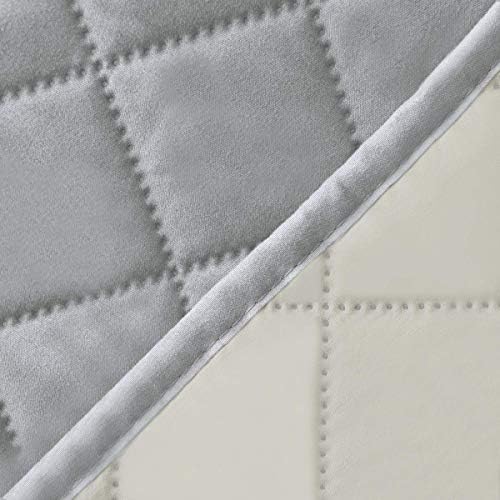 Easy-Going Reversible Couch Cover, 3 Cushion Sofa, Light Gray/Ivory - Image 6