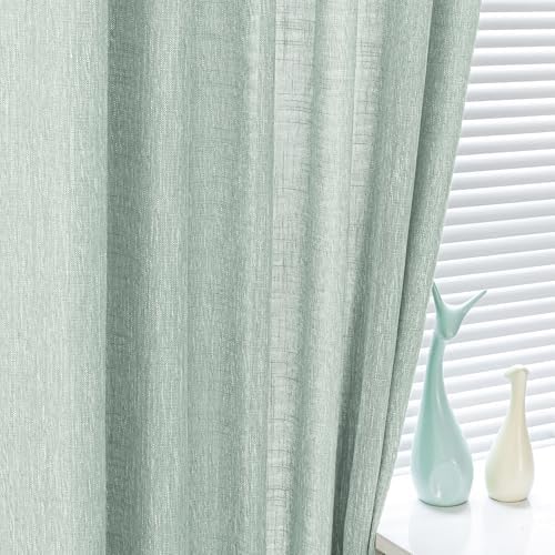 MYSKY HOME Living Room Curtains 84 Inches Long Semi Sheer Light Filtering - Image 4