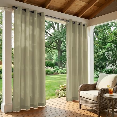 Set of 4 Outdoor Curtains for Patio Waterproof, Breathable Grommet Panels for - Image 2