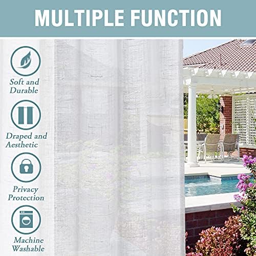H.VERSAILTEX Outdoor Linen Sheer Curtains - Image 6