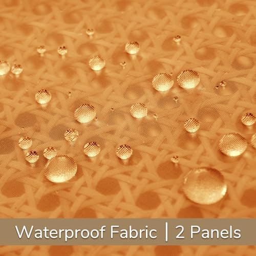 Outdoor Sheer Curtains for Patio Waterproof, 2 Panels Rod Pocket Indoor/Outdoor - Image 5