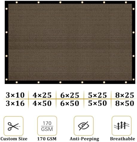 Shade&Beyond 5' X 50' Fence Privacy Screen Heavy Duty 170 GSM Fencing Mesh - Image 3