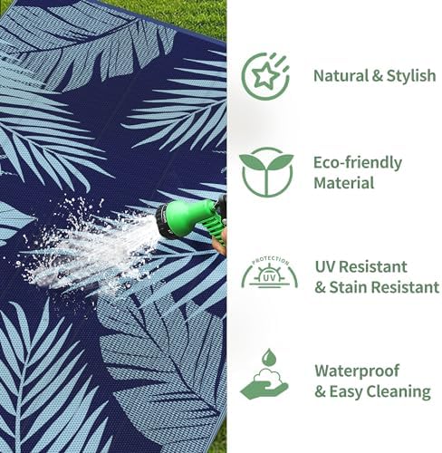 GENIMO Outdoor Rug, Waterproof Plastic Rugs - Image 6