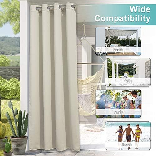 NICETOWN Outdoor Curtain for Patio Waterproof, Home Decor Thermal Insulated - Image 6