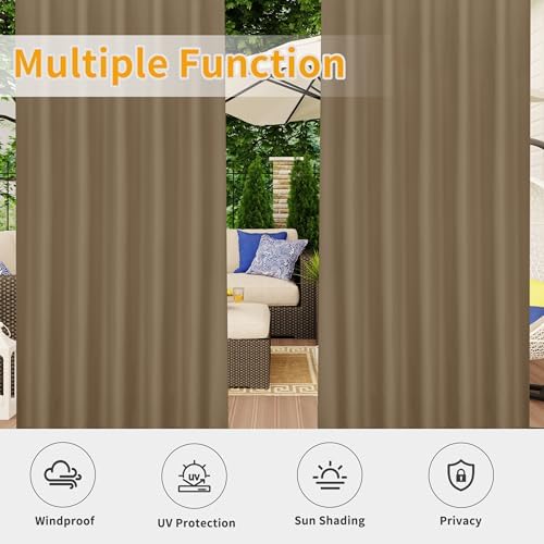 Easy-Going Outdoor Patio Curtains 2 Panels, 54x84 inch - Image 5