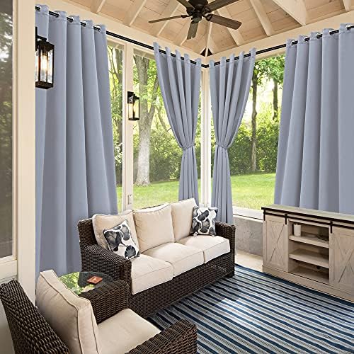 BONZER Outdoor Curtains for Patio Waterproof Weighted Blackout Blinds - Image 6