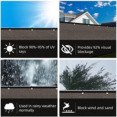 KANAGAWA 4ft x 50ft Privacy Screen Fence, 90% Blockage Heavy Duty 175 GSM - Image 5