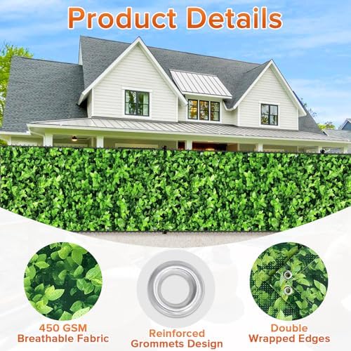 Privacy Fence Screen 0 4 x 5 0' Windscreen Fencing Mesh Fabric Shade Cover 450 - Image 3