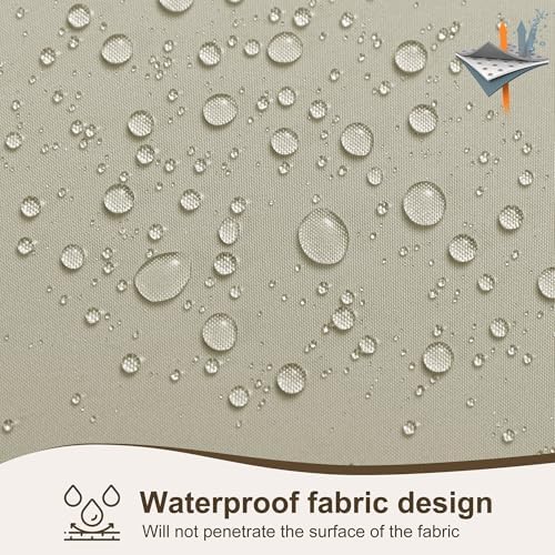 Outdoor Curtains for Patio Waterproof Rod Pocket 6 Pcs 54x84 Inch Taupe - Image 5