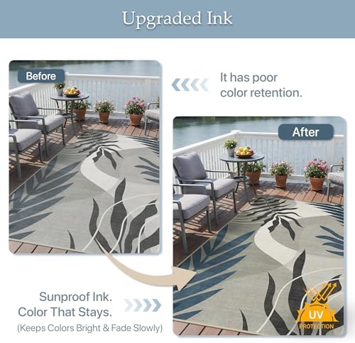 GENIMO 6x9 Outdoor Rug, Washable - Image 5