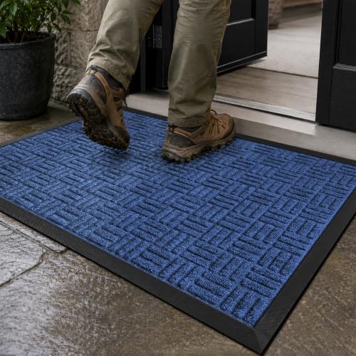 Mibao Front Door Mat Outdoor Entrance, 29.5" x 17" Heavy Duty Welcome Mat by Mibao