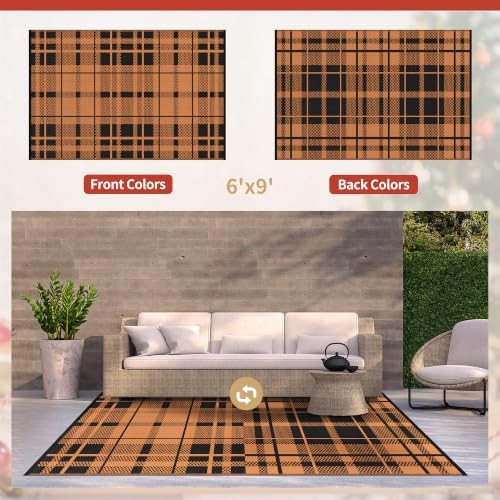 GENIMO Fall Decor Outdoor Rug, Plastic Rugs - Image 3