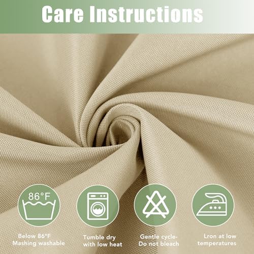HolidayIdeas Outdoor Curtains for Patio Waterproof 8 Pcs 54x84 Inch White - Image 3