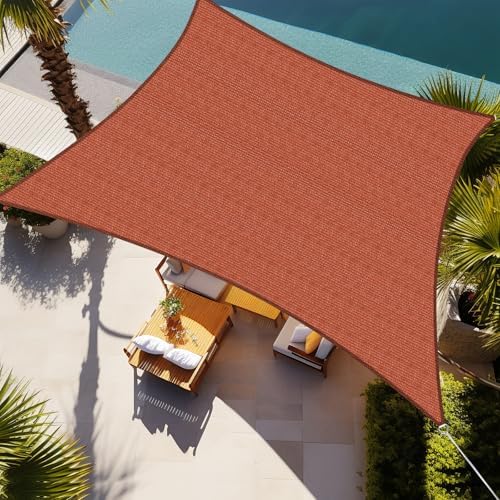 Shade&Beyond 16'X20' Sun Shade Sail Rust Red Rectangle by ShadeBeyond