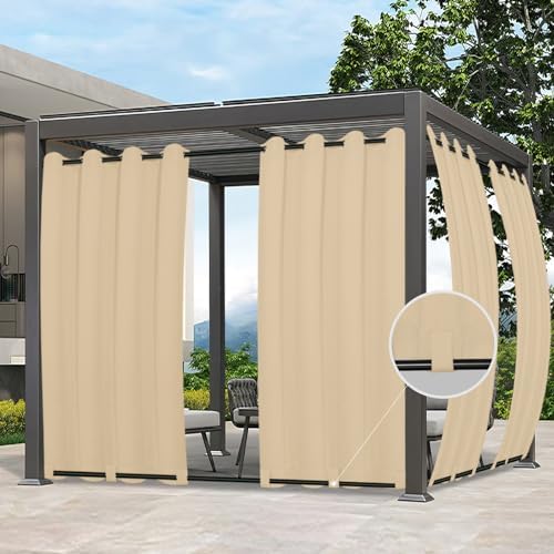 Easy-Going Outdoor Curtains for Patio 1 Panel, 54x108 inch by Easy-Going
