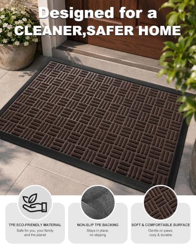 Mibao Front Door Mat Outdoor Entrance, 61.5" x 36" Heavy Duty Welcome Mat - Image 3