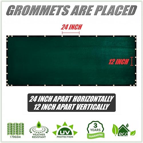 ColourTree Customized Size 6' x 76' Green Fence Screen Privacy Screen - Image 4