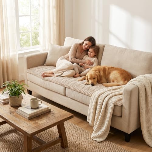 Smiry Couch Cover for Dogs, Non Slip Washable Sofa Protector for Pets - Image 6