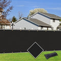 Customizable Privacy Screen Fence 6'X47' Black Heavy Duty 170 GSM Wind Screen & by Cisvio