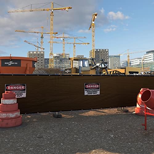 Amgo 6' x 90' Brown Fence Privacy Screen, 90% Blockage - Image 2