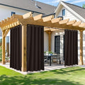 NICETOWN Waterproof Outdoor Curtain, 1 Piece, W66 x L84 inch, Toffee Brown by NICETOWN