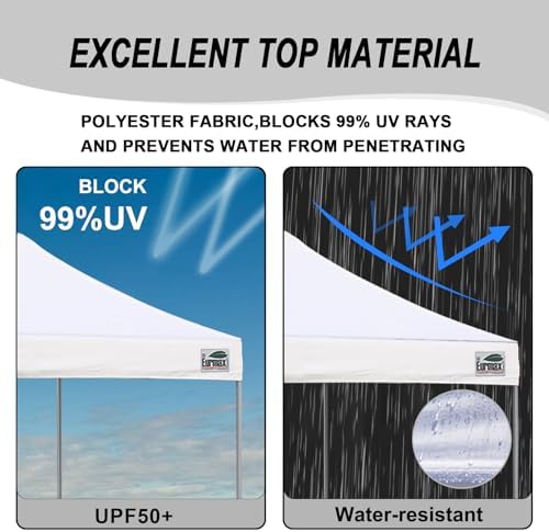 Eurmax USA 10x10ft Pop Up Canopy, Commercial Instant Tent - Image 6