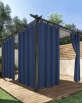 Extra Wide Outdoor Curtains for Patio Waterproof 2 Pcs 110x95 Inch Navy by HolidayIdeas