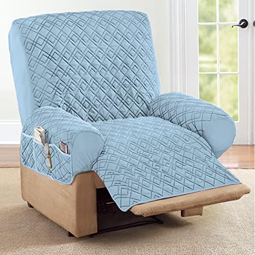 Collections Etc Diamond-Shape Quilted Stretch Recliner Cover - Image 2