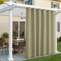 Set of 4 Outdoor Curtains for Patio Waterproof, Breathable Grommet Panels for by Sunshelf