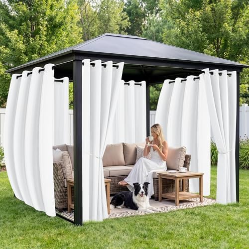 Outdoor Curtains for Patio Waterproof 6 Panels, Porch Sun Shade - Image 4