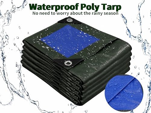 TARPAL 40x40 Feet Green Tarp Waterproof Multipurpose Protective Cover - Image 2