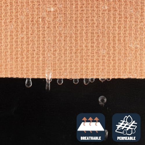 SUNNY GUARD Custom Size 12'x18'x21.66' Peach Fuzz Sun Shade Sail Right Triangle - Image 5