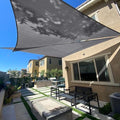 SUNLAX Sun Shade Sail 8' x 12' x 14.4' Dark Grey Rectangle Canopy Sail Shade by SUNLAX