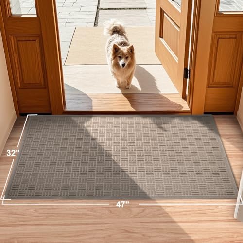 Mibao Front Door Mat Outside Entrance, Heavy Duty Welcome Mat, Stain and Fade - Image 2