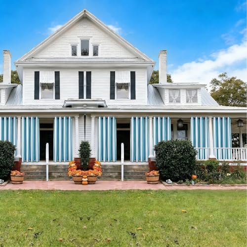 4 Panels Outdoor Stripe Curtains - Image 3