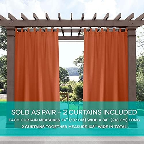 Exclusive Home Cabana Solid Indoor/Outdoor Light Filtering Hook-and-Loop Tab - Image 2
