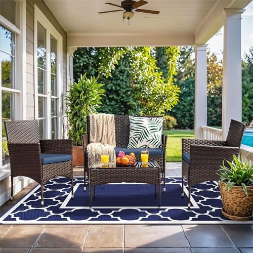 GENIMO Outdoor Rug, Waterproof Plastic Rugs - Image 2