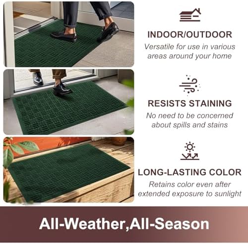 Mibao Front Door Mat Outside Entrance, 29.5" x 17", Heavy Duty Welcome Mat - Image 4