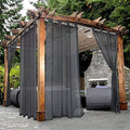 BONZER Outdoor Sheer Curtains for Patio Waterproof 2 Panels by Bonzer