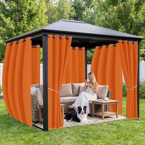 Outdoor Curtains for Patio Waterproof 6 Panels, Porch Sun Shade - Image 4