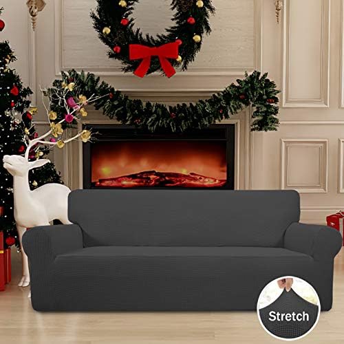 Easy-Going Stretch Oversized Sofa Couch Slipcover Washable Dark Gray - Image 2