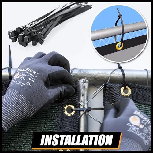 Royal Shade Custom Size 8' x 198' Grey Fence Privacy Screen Windscreen Cover - Image 6