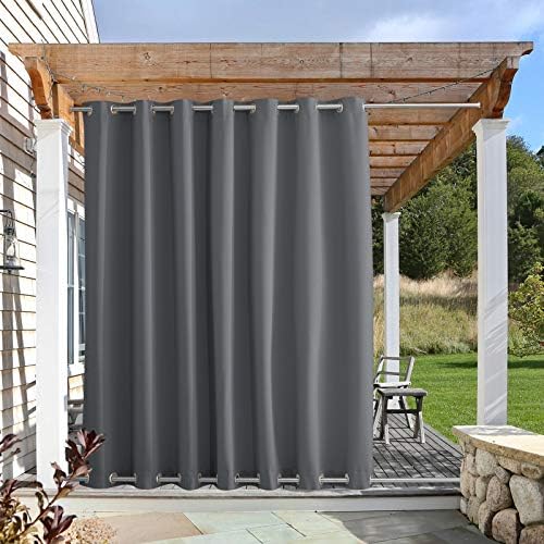 NICETOWN Outdoor Curtain for Patio Waterproof 108" Length, Windproof Thermal by NICETOWN
