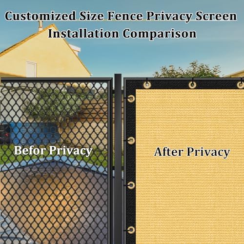 Shade&Beyond 4'x29' Sand Privacy Screen Fence Cover 170 GSM Fencing Mesh Fence - Image 4