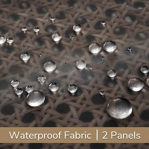 Outdoor Sheer Curtains for Patio Waterproof, 2 Panels Rod Pocket Indoor/Outdoor - Image 5