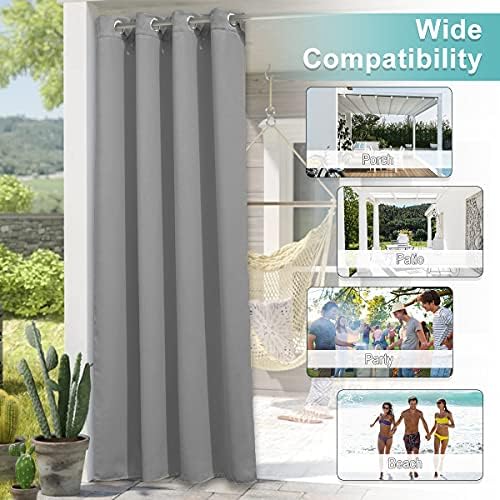 NICETOWN Outdoor Curtain for Patio Waterproof 108" Length Public Divider - Image 6
